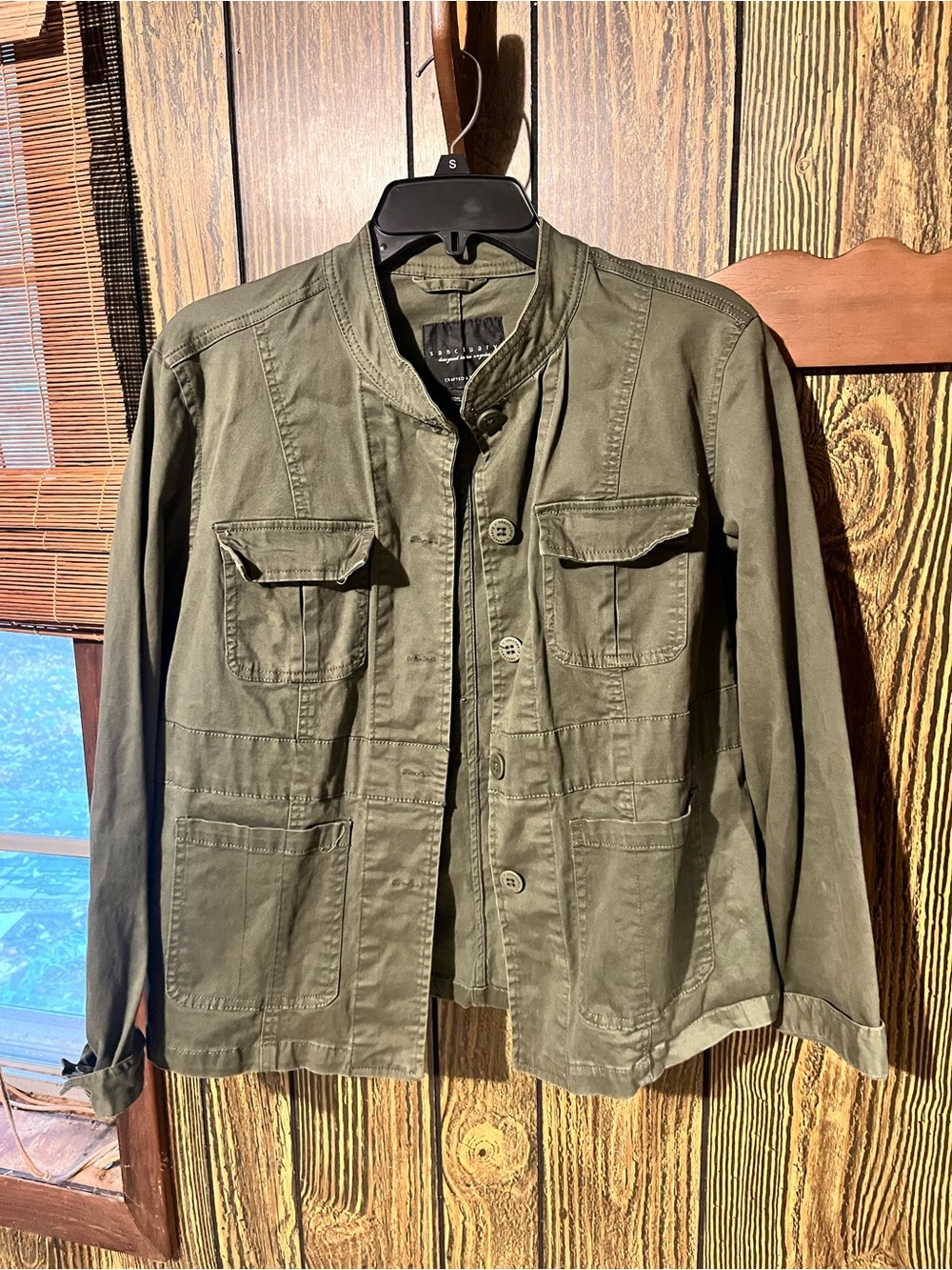 Sanctuary Olive Green Utility Jacket with Front Pockets